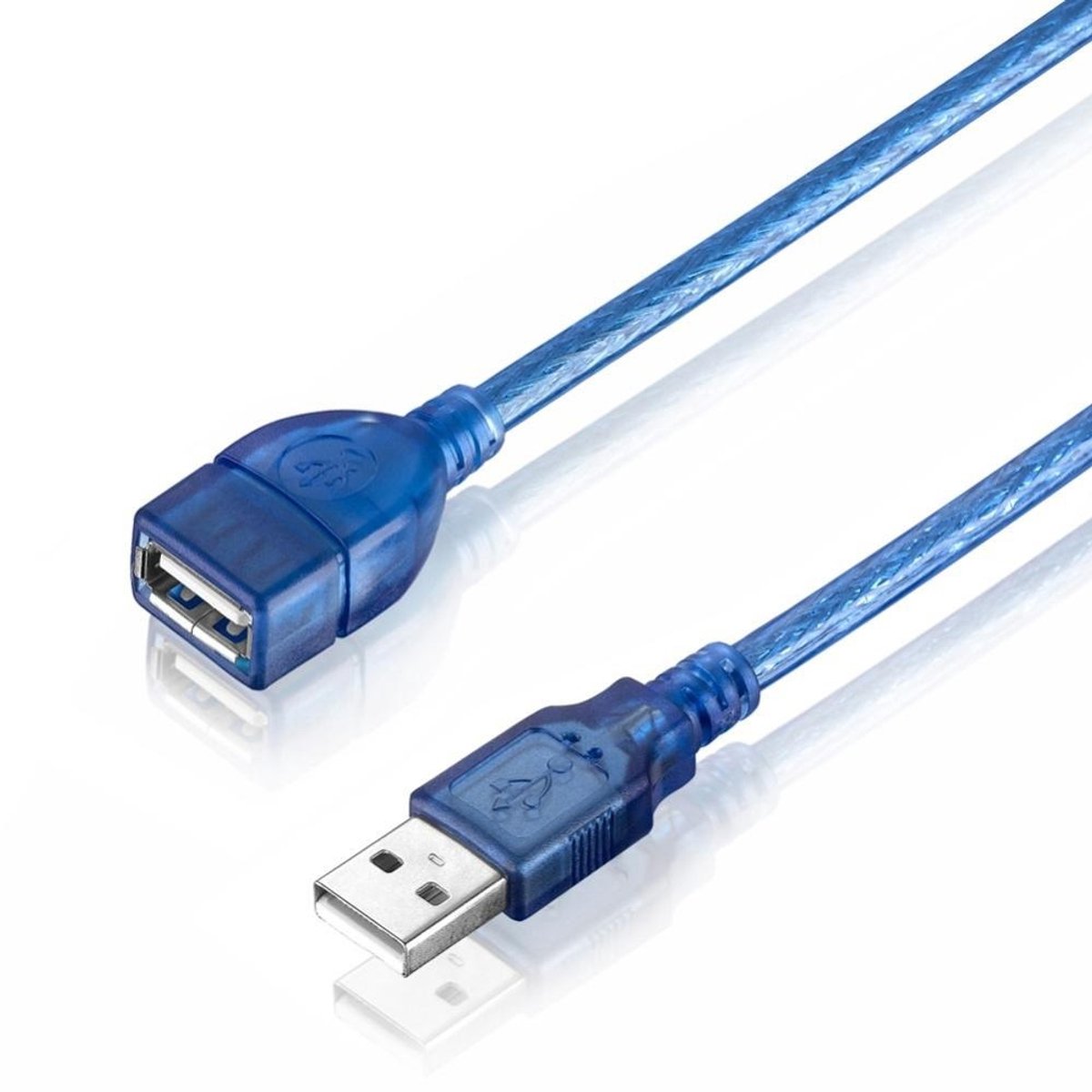 USB naar USB verlengkabel - USB3.0 - blauw - 3 meter Mannelijk naar Vrouwelijk - Male to Female