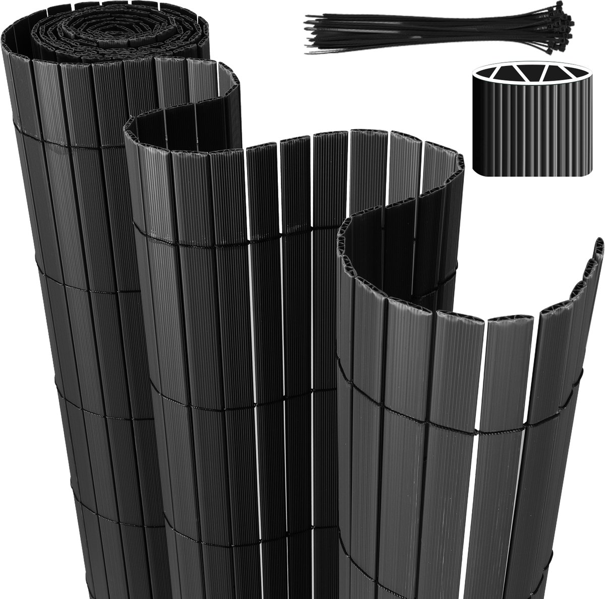 Balkonscherm PVC Flexibele tuinscherm Zichtwerende omheining van pvc, inkijkbescherming, w