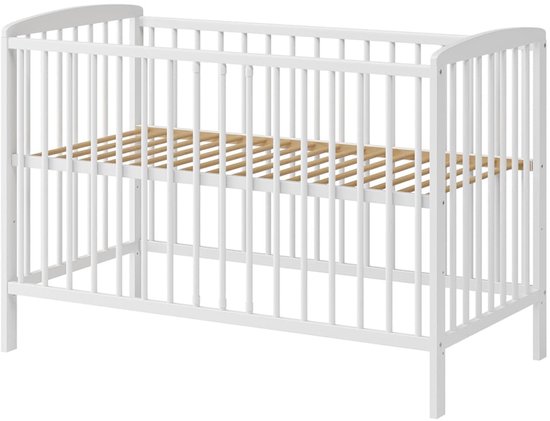 Need Sleep - Babybedje 60x120 cm - Houten Ledikant met Verstelbare Bodem - Wit - Veilig & Duurzaam