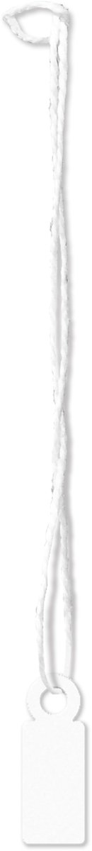 Kangaro draadetiketten - 7x19mmm - wit - doos a 500 stuks - prijskaartjes met koord