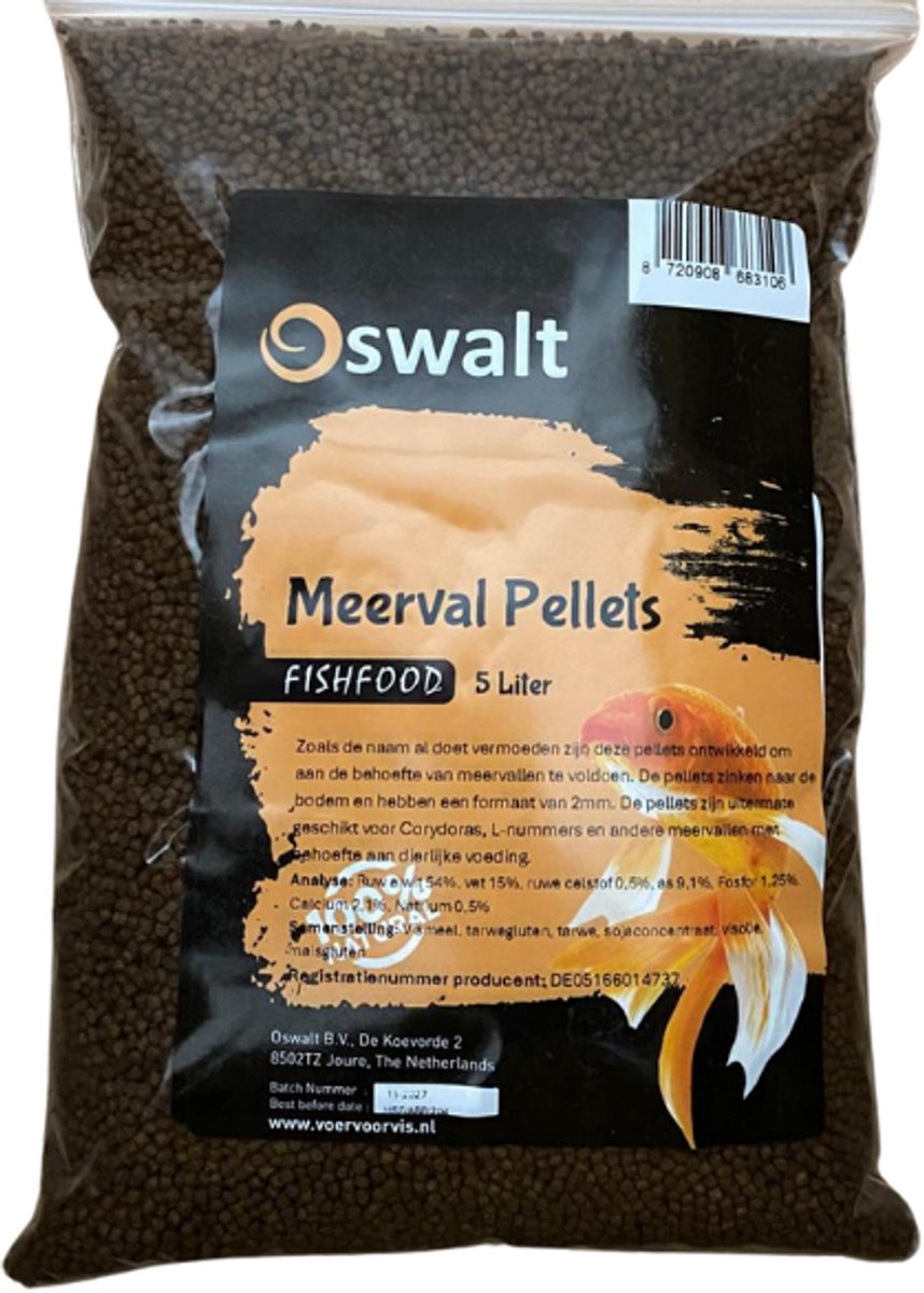 Oswalt - Meerval pellets - 5 liter - visvoer