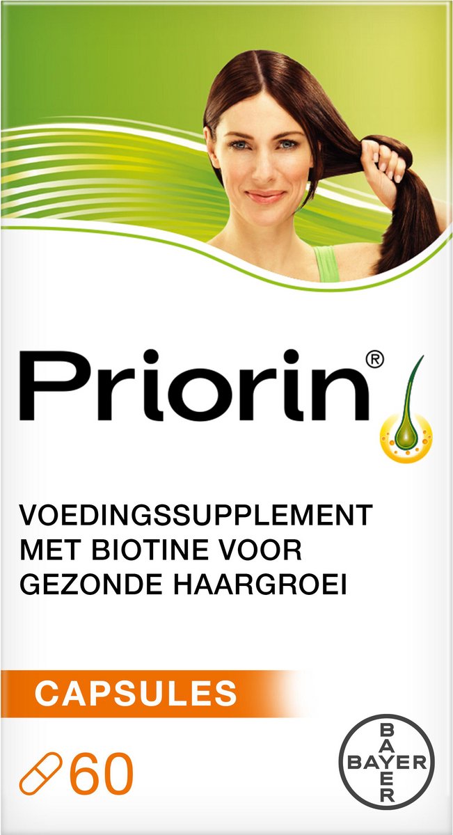 Goedkoopste Priorin Capsules | 60 stuks | Haar Vitamines | Voedingssupplement met Biotine, Vitamine B5, Gierstextract en L-cystine | Ondersteunt Gezonde Haargroei van Binnenuit | Versterkt Haarwortels | voor Sterk, Vol en Gezond Haar