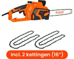 Kibani Kettingzaag Elektrisch – 1800W - Extra Ketting - Zwaardlengte 40 cm - Zaagt tot Ø40.5 cm