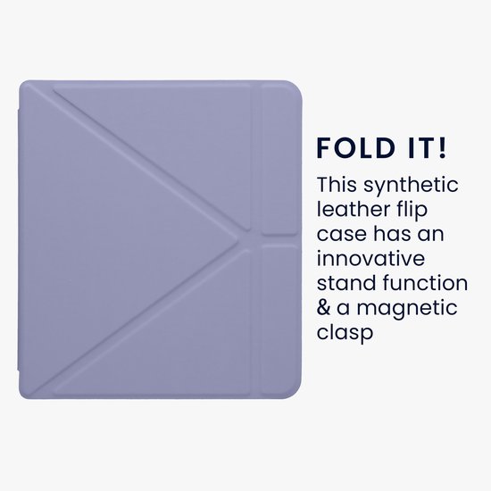 kwmobile e-reader hoesje geschikt voor Kobo Sage hoes - Ereader flip case met standaard - E reader cover van kunstleer - In lavendel van kwmobile — afbeelding 3