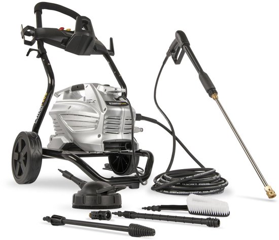 Powerplus POWXG90430 Hogedrukreiniger – 3100W – max. 190 bar – 660 l/h – Incl. 10m slang en accessoires – Excl. terrasreiniger
