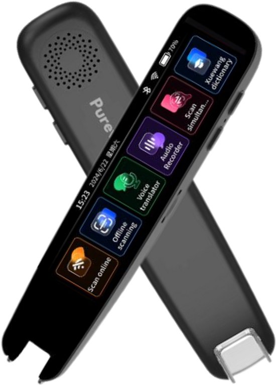 PureVolt Ai Vertaalpen Draagbaar Zwart 142 Talen - PureVolt. - €69,95