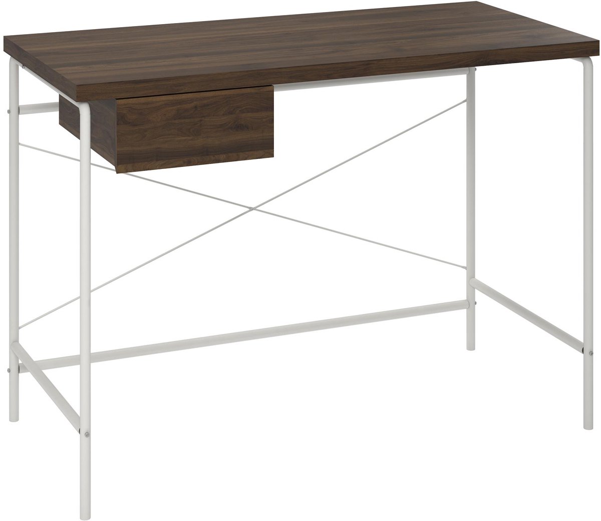 Notio Living Webster-Bureau - 1-Lade - Bruin Walnoot