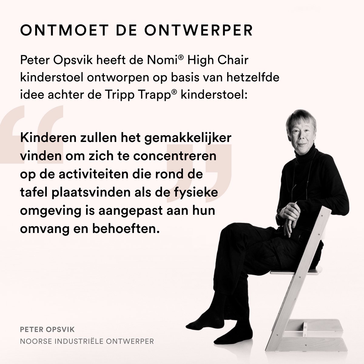 Stokke Nomi stoel (wit) met set voor pasgeborenen (wit/grijs roze) - Inclusief 5-punts veiligheidsharnas en omkeerbare, wasbare textielset - Kan tot 150 kg dragen – foto 6