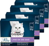 Bol.com Gourmet Perle - Kattenvoer Natvoer - Land & Zee Duo met Kip en Rund - 48 x 85 g aanbieding