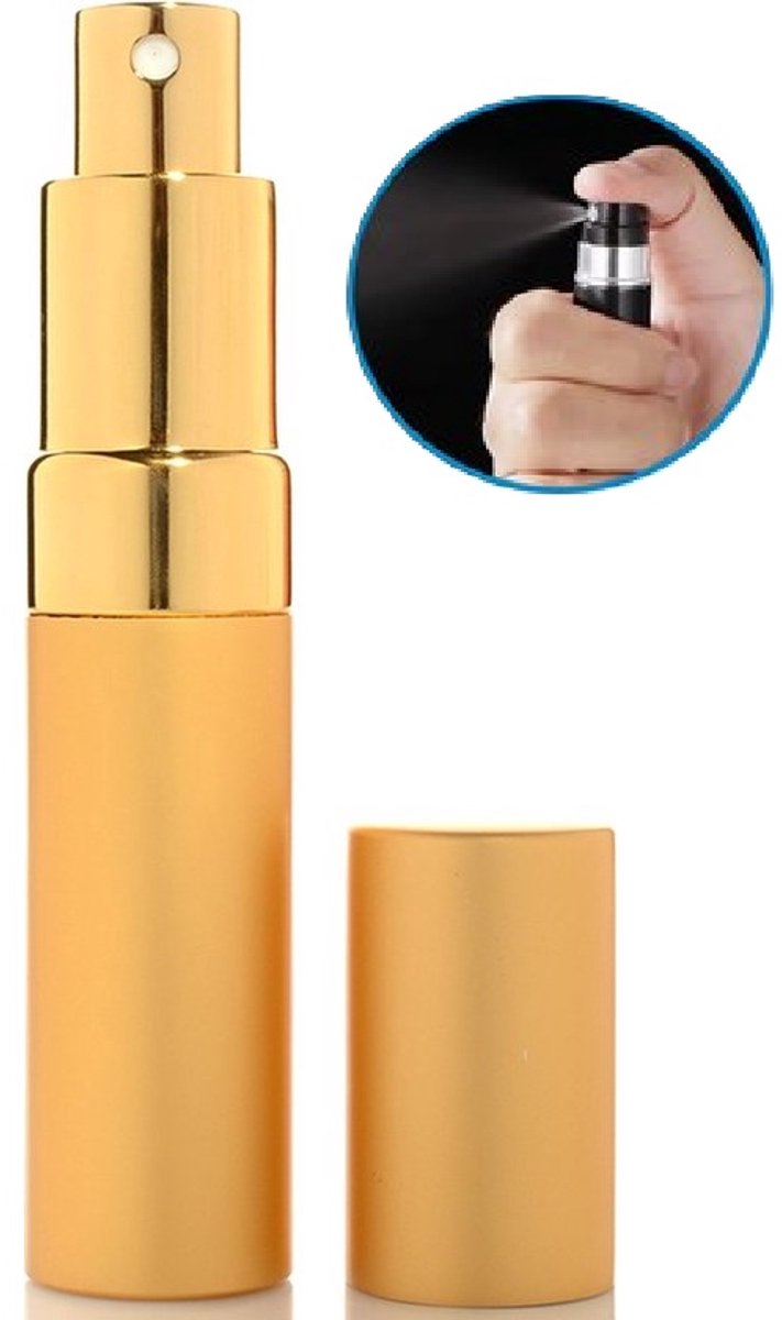 Goedkoopste Luxe Parfumverstuiver I Parfum Flesje I Mini Parfum Flesje I Reisflesje Parfum I Reisflesje I Hervulbaar I 8 ML I Goud