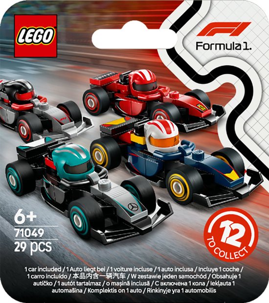 LEGO F1 raceauto collectibles, 1 van de 12 willekeurige raceauto's - 71049