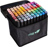 Twinmarkers 80 stuks voor volwassenen - Alcohol Stiften - Markers - Markeerstiften - Vivid Green