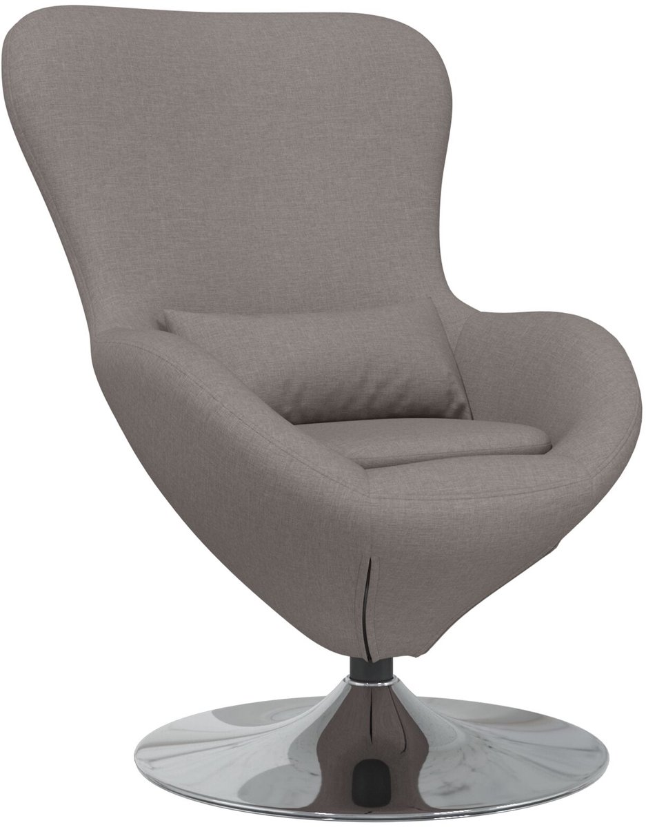 Draaifauteuil - Relaxzetel - Relaxstoel - Relaxfauteuil - Stoel - Met armleuning - Voor één Persoon - Fluweel - Taupe