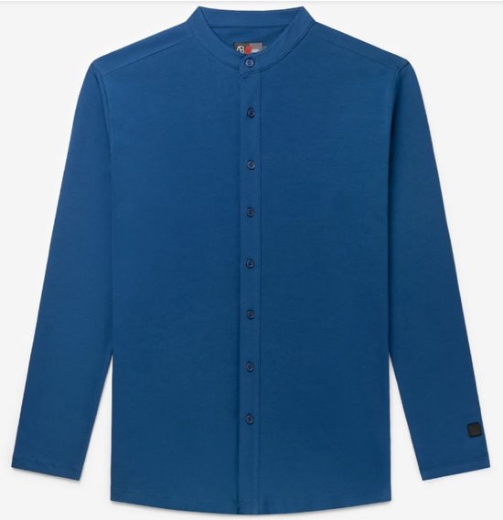 AB Lifestyle - Button Up Long-Sleeve - EXTRA SLIMFIT | Navy Peony - Heren - Maat: L