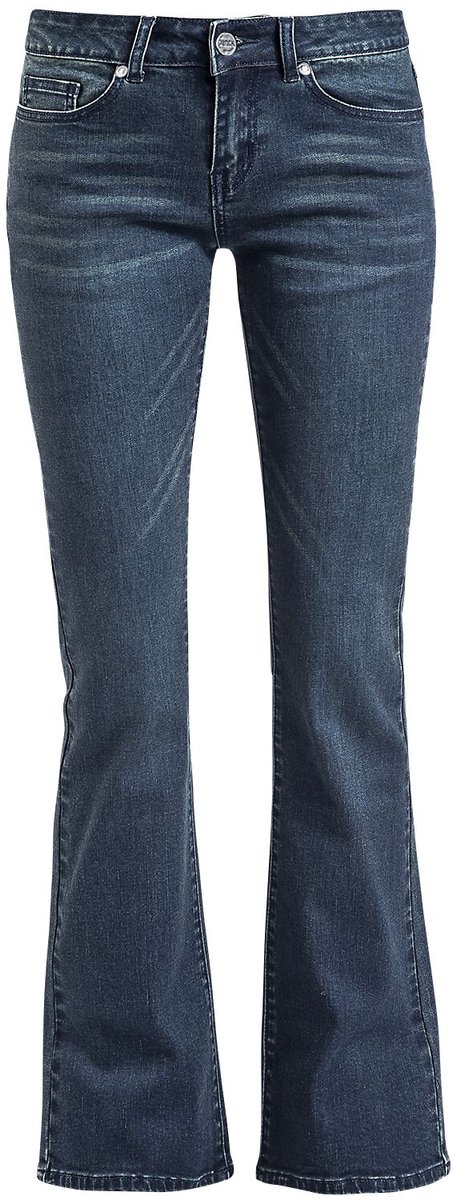 Black Premium by EMP Donkerblauwe bootcut jeans met uitlopende en lichte wash - Dames - W31L34