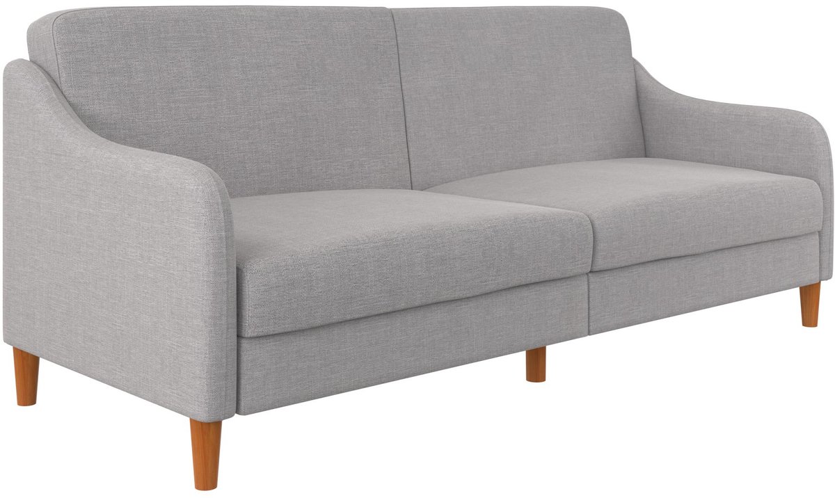 Notio Living Jasper-Slaapbank - 3-zits - Grijs Linnen Lichtgrijs