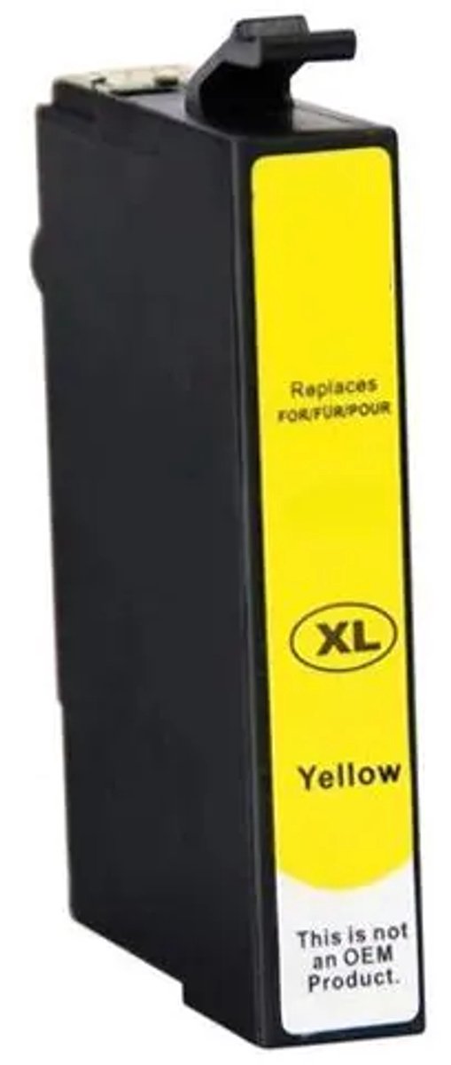 Inktcartridge geschikt voor Epson 407 / 407XL | 1x Geel geschikt voor Epson WorkForce Pro WF-4745DTWF