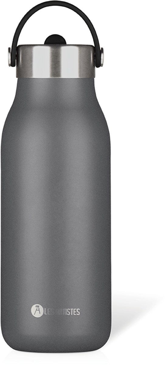 Les Artistes Paris Thermosfles 2.0 - 1000ml - Grey - met geïntegreerd rietje - LP-A2390