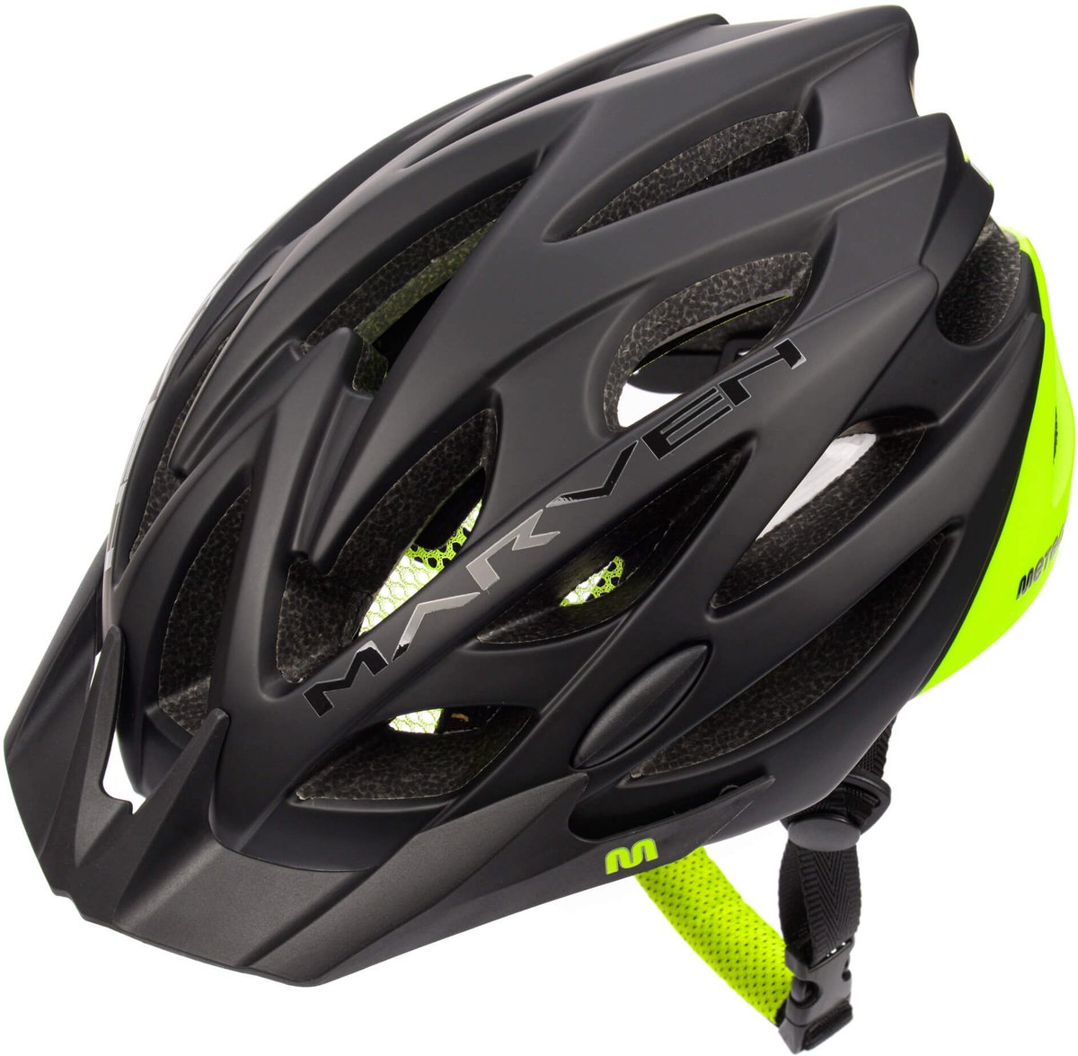 Meteor - Fietshelm - Marven S 52-56 cm zwart/groen
