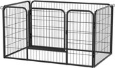 Hondenren - Puppyren - Hondenkennel - Hondenbench - Staal - 125x80x70cm