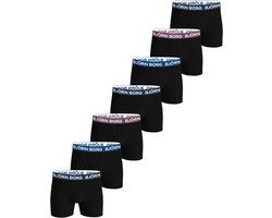 Björn Borg Cotton Stretch Boxershort Heren - Zwart/Wit/Blauw- 7 stuks - Heren onderbroeken - Boxer - Maat L