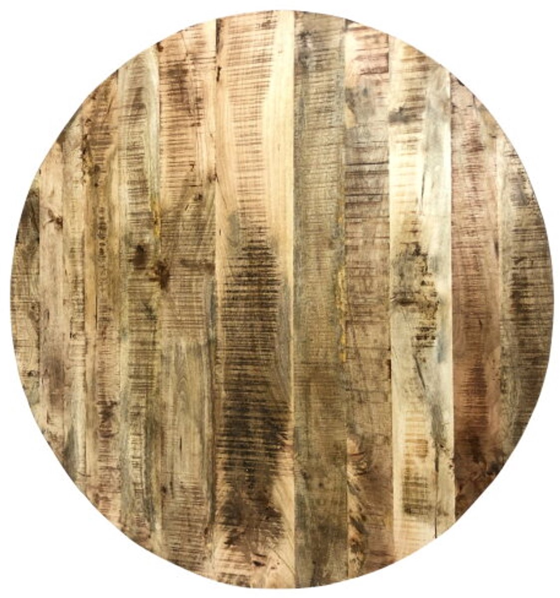 Meubelplaats Rond Tafelblad mangohout 130 cm Naturel