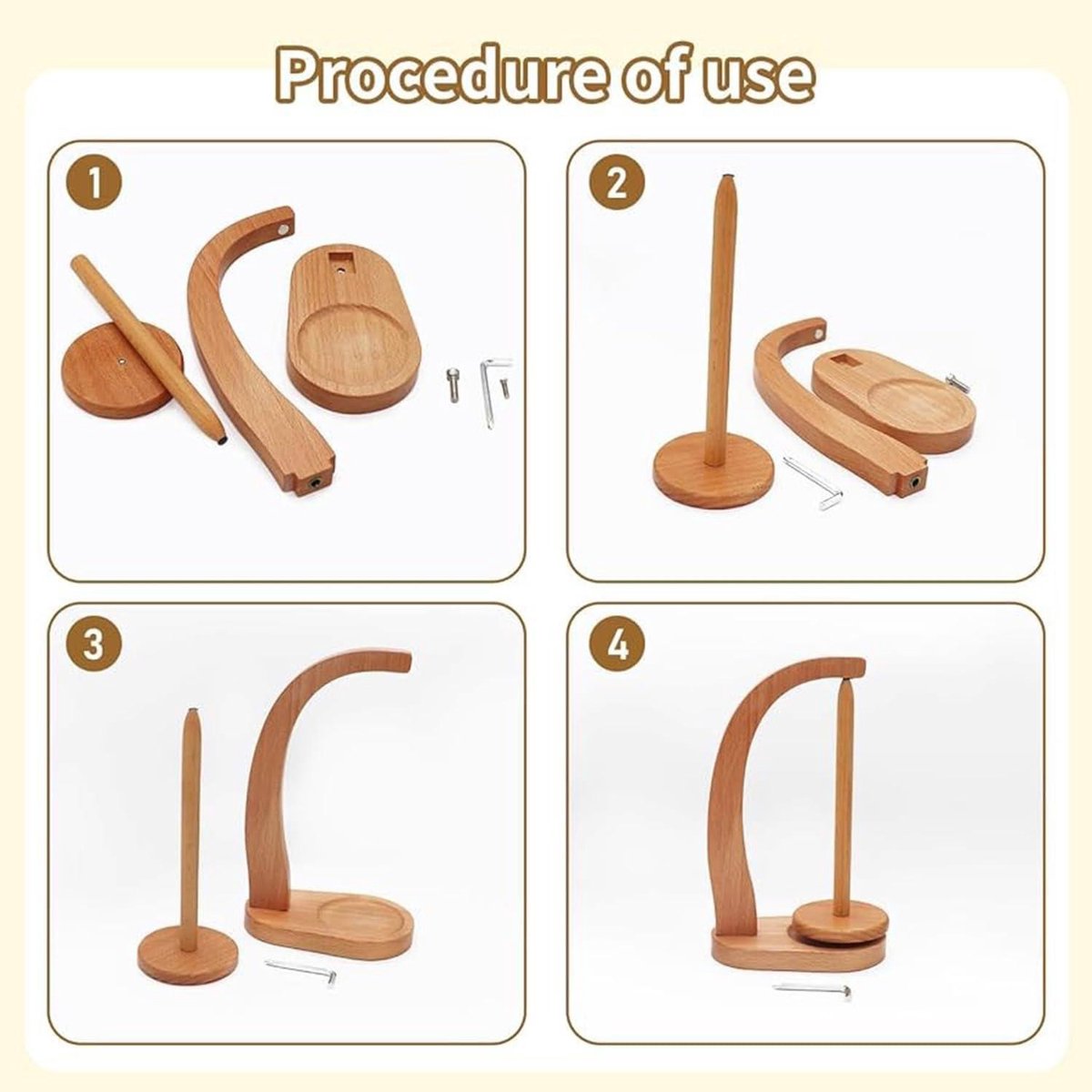 Dérouleur De Laine Porte Fil En Bois Pour Tricot Yarn Winder Couleur