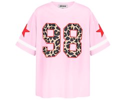 foto van Sporty girl t-shirt - nieuwe collectie - oversized - dames - roze - maat M