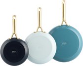 Greenpan Padova set de poêles 3 pièces - Bleu Oxford , Bleu pastel