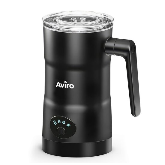 Aviro 4-in-1 Elektrische Melkopschuimer - 350 ml - Melkschuimer - Schenktuit - Vaatwasserbestendig - Zwart