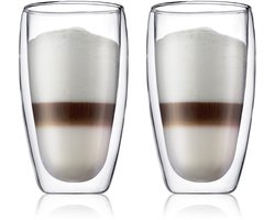 Bodum Pavina Glas - Dubbelwandig - Groot - 0,45 l - Set van 2