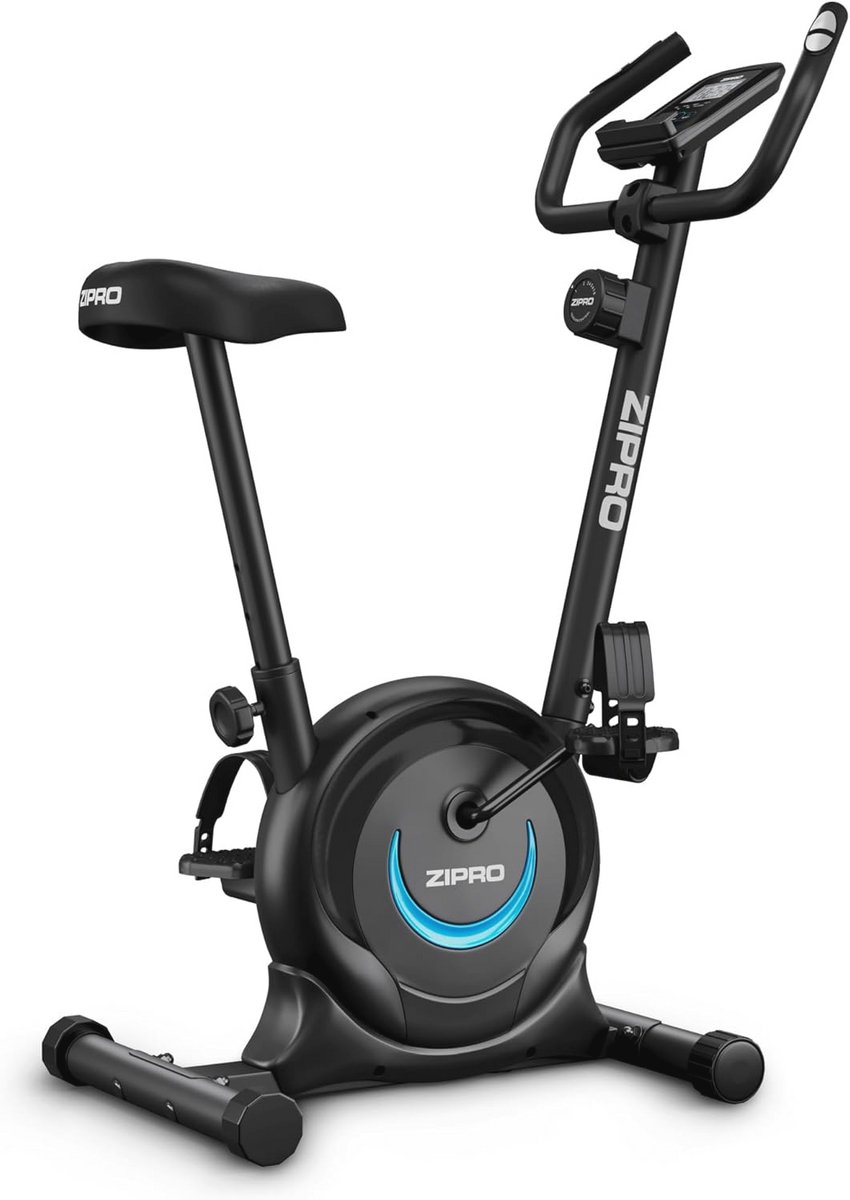 Magnetische Fitnessfiets voor Volwassenen tot 110 kg - Zwart - Verstelbare Zadelhoogte