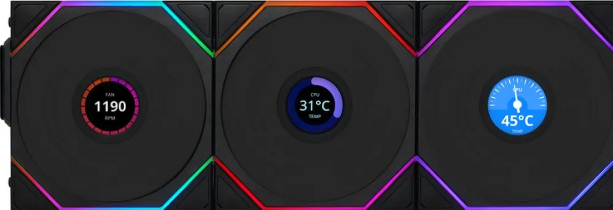 Lian Li UNI FAN TL120 LCD Wireless Triple Pack case fan