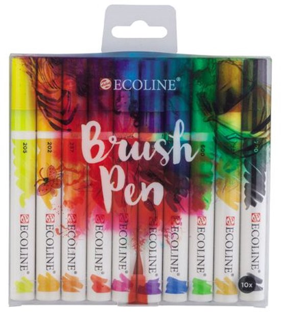 Ecoline Brush Pen set | 10 kleuren