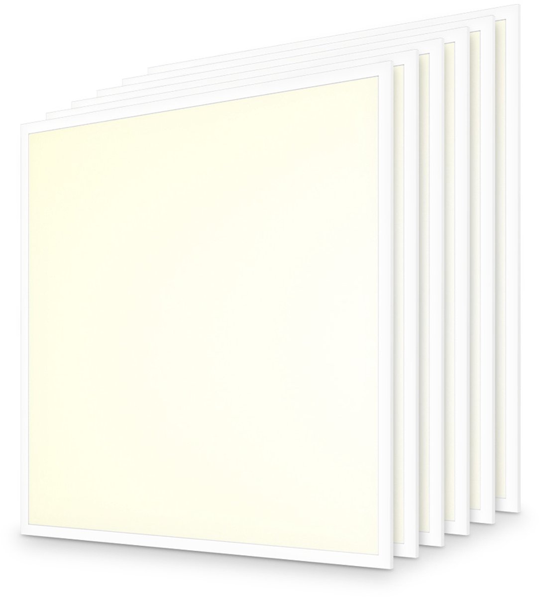 HOFTRONIC 6x LED Paneel - 62x62 cm - 18/25 Watt - 4500 lumen - 180 lumen/watt - 3000K warm wit - UGR22 - Flikkervrij - Incl. Philips Xitanium Driver - 5 jaar garantie
