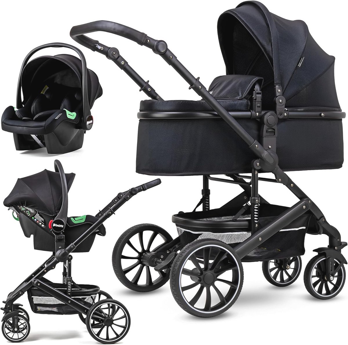 Image of 3 in 1 Wandelwagen met Autostoel en Accessoires - Comfortabel en Veilig
