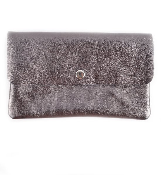 Leren Schoudertas Round Rosé Metallic - Rosé Goud Taupe Beige - Ronde Leren IT Bags