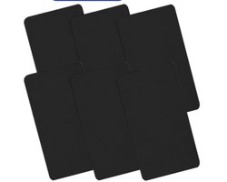 Set van 6 strijkpatches - Nylon reparatiepatches - Geschikt voor kleding, jassen, slaapzakken - Zwart - 20 x 10 cm