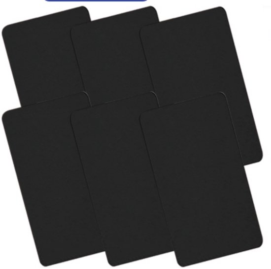 Set de 6 patchs thermocollants - Patchs de réparation en nylon - Convient pour vêtements, vestes, sacs de couchage - Zwart - 20 x 10 cm