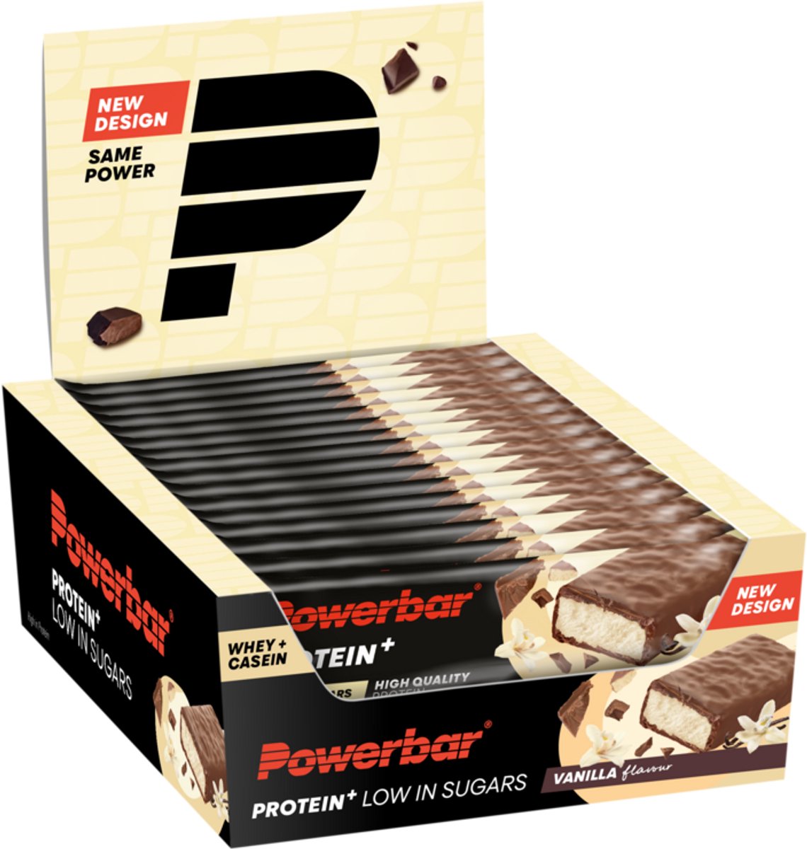 Goedkoopste Powerbar eiwitreep | Protein Low Sugar | Vanille - 35 gram (16 stuks