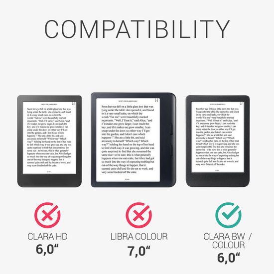 kwmobile hoes geschikt voor Kobo Clara BW / Colour - Stoffen beschermhoes voor e-reader in blauw van Merkloos — afbeelding 4