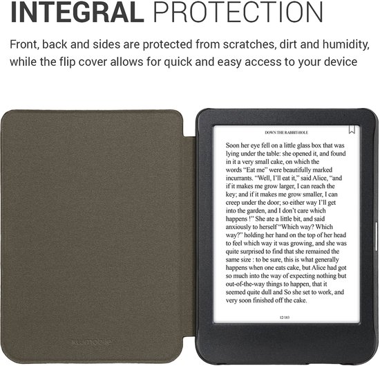 kwmobile hoes geschikt voor Kobo Clara BW / Colour - Stoffen beschermhoes voor e-reader in blauw van Merkloos — afbeelding 2
