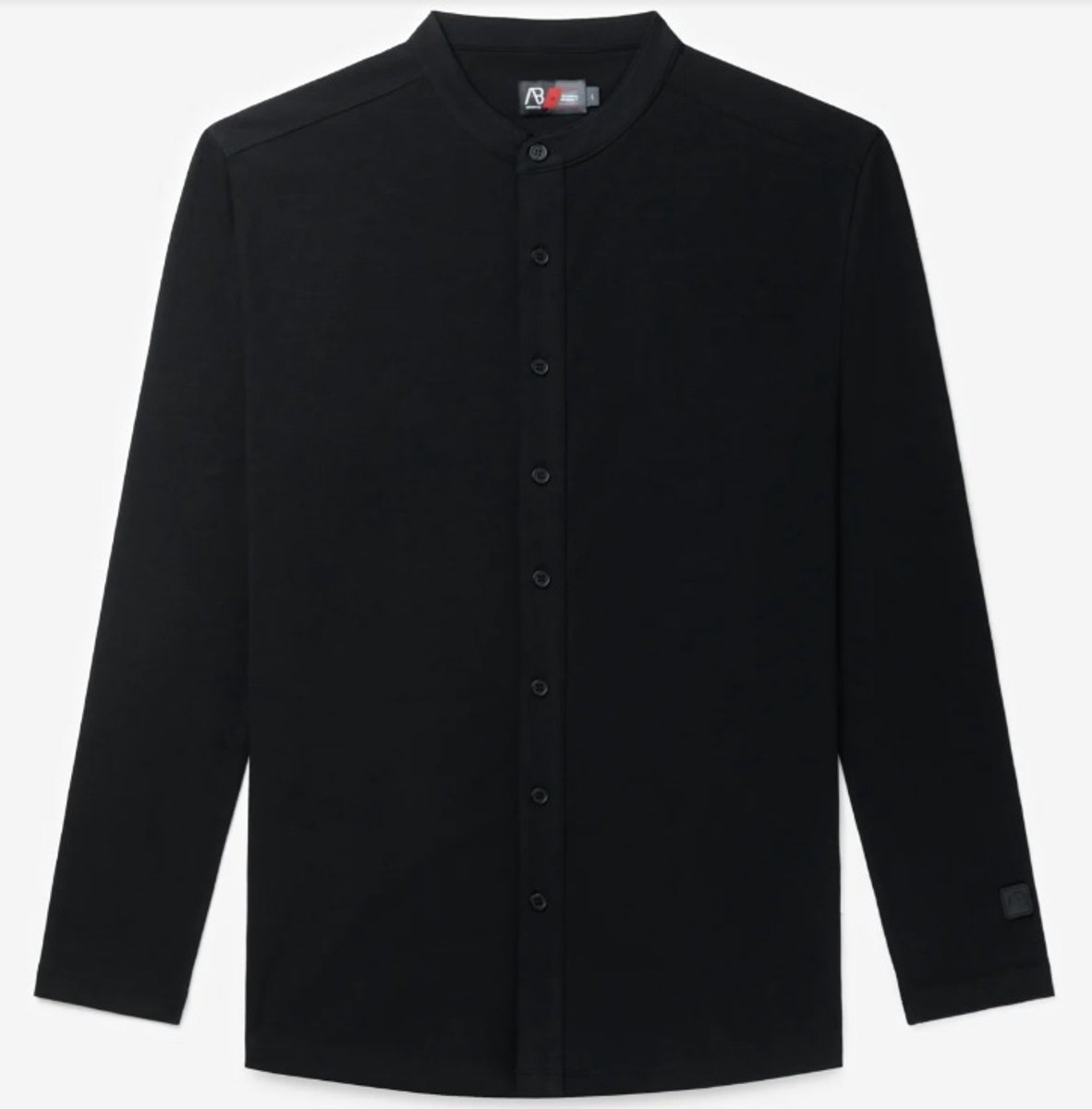 AB Lifestyle - Button Up Long-Sleeve - EXTRA SLIMFIT | Black - Heren - Maat: XS