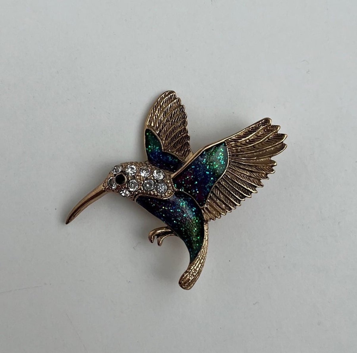 Broche Ijsvogel 5x4cm