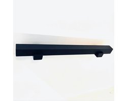 AMP - Trapleuning 200cm (diameter 4x4cm) met 2 bevestigingen - Zwart