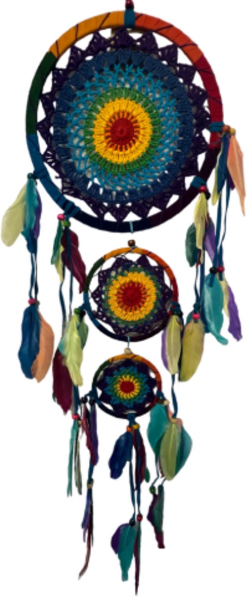 Dromenvanger gehaakt Rainbow 22cm