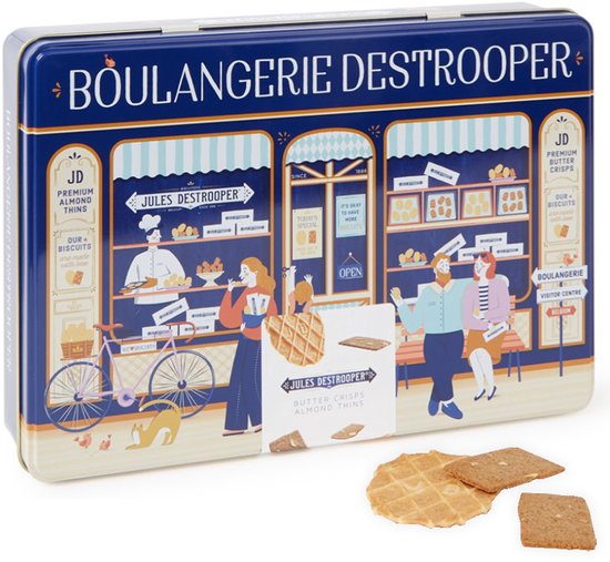 Jules Destrooper 'Boulangerie' Biscuits - Gaufres au Beurre Naturel & Pain aux Amandes - 383g