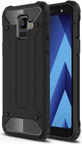 Samsung Galaxy A6+ Plus (2018) Anti Shock Dual Layer Hybrid Armor hoesje zwart