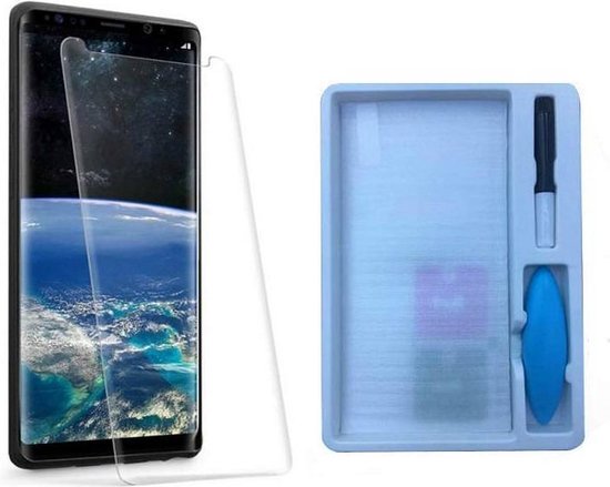 Coque complète en verre trempé incurvé liquide UV Samsung Galaxy S8 avec  lumière UV | bol.com