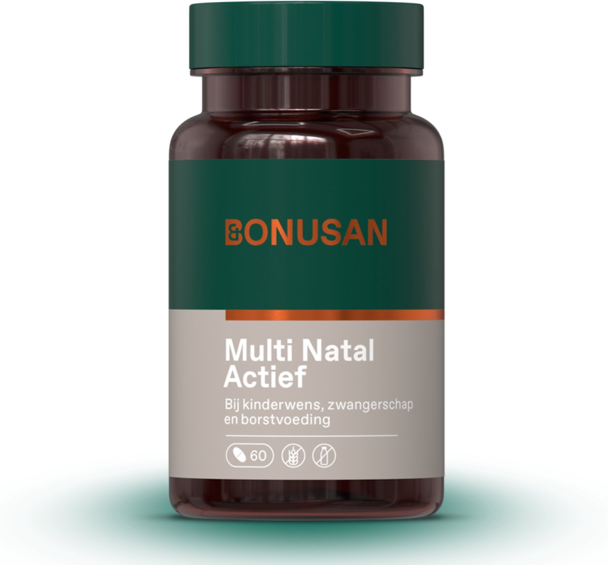 Goedkoopste BONUSAN Multi Natal Actief – 60 Tabletten – Voor Zwangerschap en Borstvoeding – Met Folaat, IJzer, Vitamine D & Algen – Zonder Pure Vitamine A